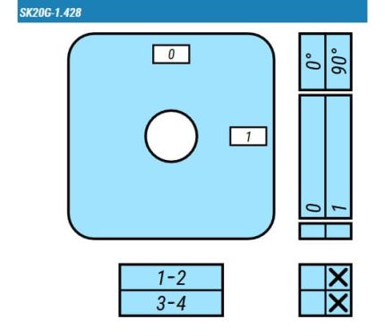 Выключатель SK20G-1.428\P22 схема 0-1, 2-полюсный