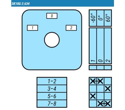 Выключатель SK10G-2.634\P22 схема 1-0-2