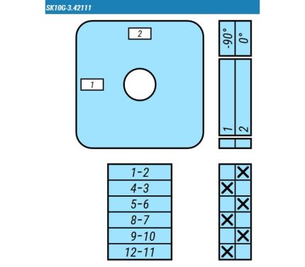 Выключатель SK10G-3.42111\P03 схема 1-2, 3-полюсный
