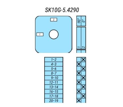 Выключатель SK10G-5.4290\P03 схема 1-2, 5-полюсный