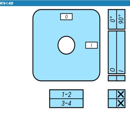 Выключатель SK16-1.428\Р03 схема 0-1, 2-полюсный