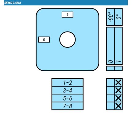 Выключатель SK16G-2.4218\BS23 схема 0-1, 4-полюсный