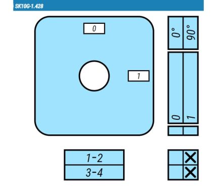 Выключатель SK10G-1.428\BS23 схема 0-1, 2-полюсный