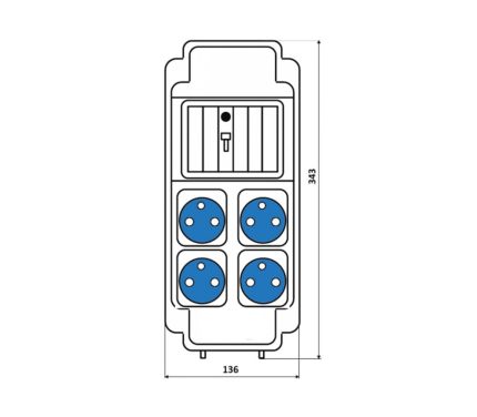 Бокс комбинированный ROS 6 AB/CI/EK-063 с разъемами