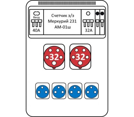Бокс комбинированный ROS 16 AB/CI-055 с разъемами