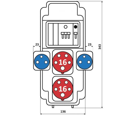 Корпус на 6 модулей – Бокс комбинированный ROS 6 AB/CI-083 с разъемами Бокс комбинированный ROS 6 AB/CI-083 с разъемами
