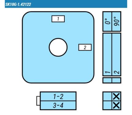 Выключатель SK10G-1.42122\BS23 схема 1-2, 2-полюсный
