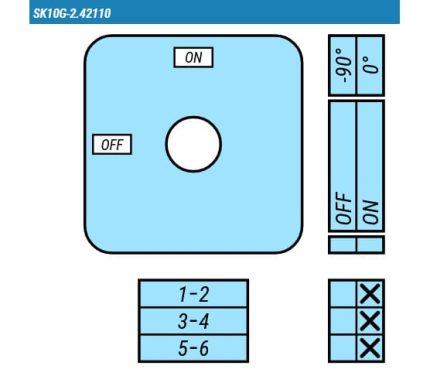 Выключатель SK10G-2.42110\P23 схема OFF-ON