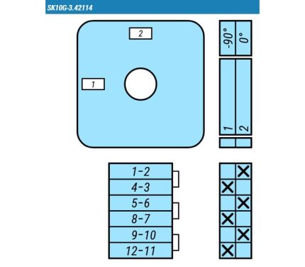 Выключатель SK10G-3.42114\P03 схема 1-2, 3-полюсный