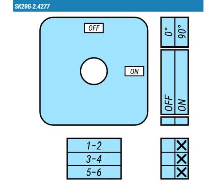 Выключатель SK20G-2.4277\P08 схема on-off