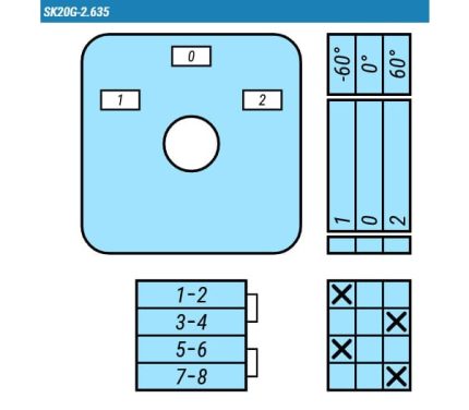 Выключатель SK20G-2.635\P23 схема 1-0-2, 2-полюсный