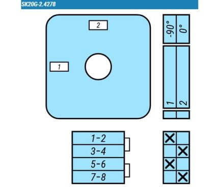 Выключатель SK20G-2.4278\P23 схема 1-2, 2-полюсный