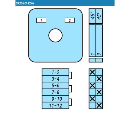 Выключатель SK20G-3.4276\P23 схема 1-2, 3-полюсный