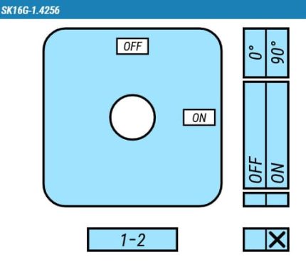 Выключатель SK16G-1.4256\P23 схема on-off