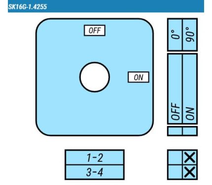 Выключатель SK16G-1.4255\P23 схема on-off