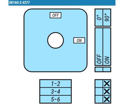 Выключатель SK16G-2.4277\P23 схема on-off