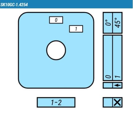 Выключатель SK10GC-1.4254\P23 схема 0<=1, 1-полярный