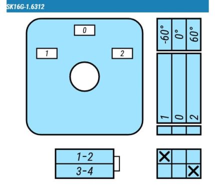 Выключатель SK10G-2.635\P23 схема 1-0-2, 1-полюсный