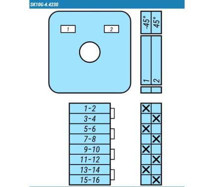 Выключатель SK10G-4.4230\P23 схема 1-2, 4-полюсный
