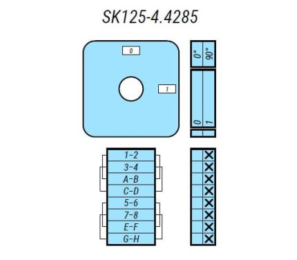 Выключатель SK125-4.4285\P03 схема 0-1, 4 полюса