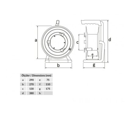 Катушка переносная BM2-3103-0000 металлическая