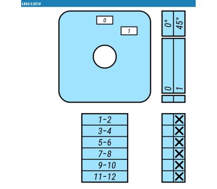 Выключатель LK63-3.8210\OB3ZC схема 0-1, 6-полюсна