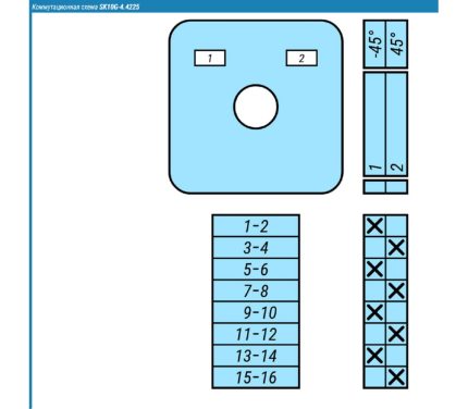 Выключатель SK10G-4.4225\P03 схема 1-2, 4-полюсный