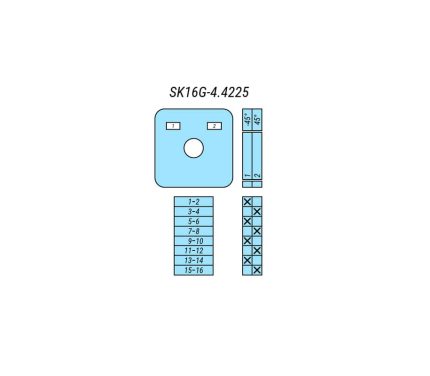Выключатель SK16G-4.4225\P03 схема 1-2, 4-полюсный