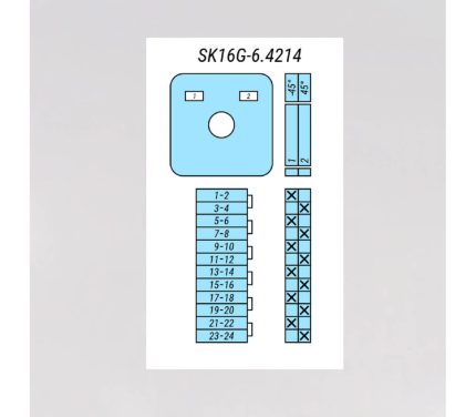 Выключатель SK16G-6.4214\P03 схема 1-2, 6-полюсный