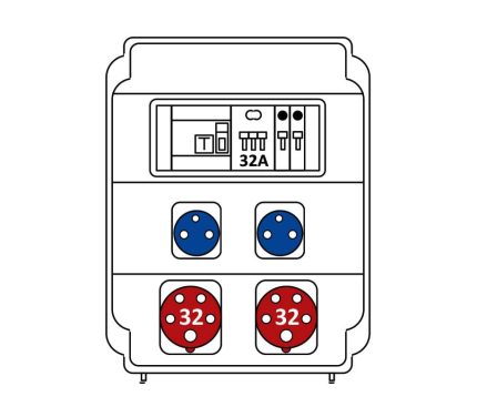 Бокс комбинированный ROS 11 AB/GFI-135 с разъемами