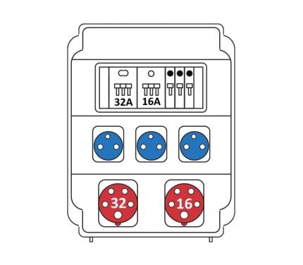 Бокс комбинированный ROS 11 AB/CI/EK-219 с разъемами