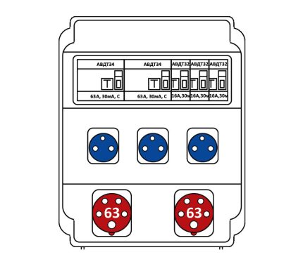 Бокс комбинированный ROS 16 AB/GFI/EK-433 с разъемами