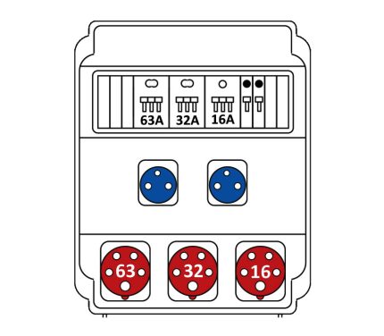 Бокс комбинированный ROS 16 AB/CI-440 с разъемами