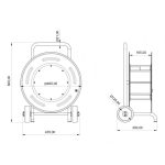 Катушка переносная BM6-7303-1160 металлическая