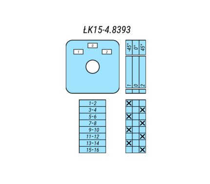 Переключатель LK15-4.8393\P03  схема 1-0-2