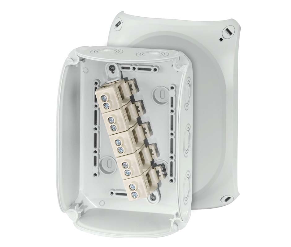 Пластиковые корпуса – Распределительная коробка KF 1010 G с клеммой Распределительная коробка KF 1010 G с клеммой