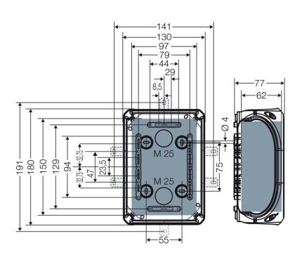 Распределительная коробка KF 1010 G с клеммой