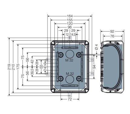 Распределительная коробка KF 1610 B с клеммой