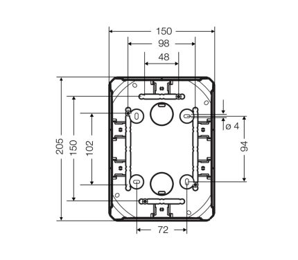 Распределительная коробка KF 1600 B без клеммы