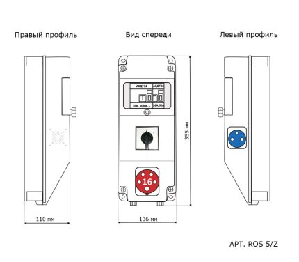 Бокс комбинированный ROS 6 AB/CFI/EK-207


 с разъемами