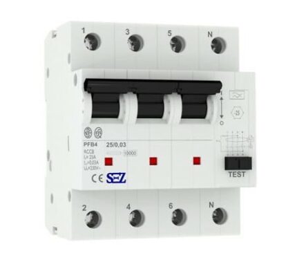 Устройство защитного отключения PFB4 25/0,03 RCCB 4 pole