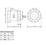 Розетка BC1-3403-7440 с гайкой