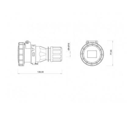 Розетка BC1-3103-7312 кабельная